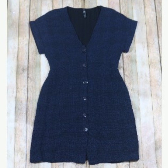 Zara Dresses & Skirts - Zara TRF Collection Button Down Dress S/S V Neck